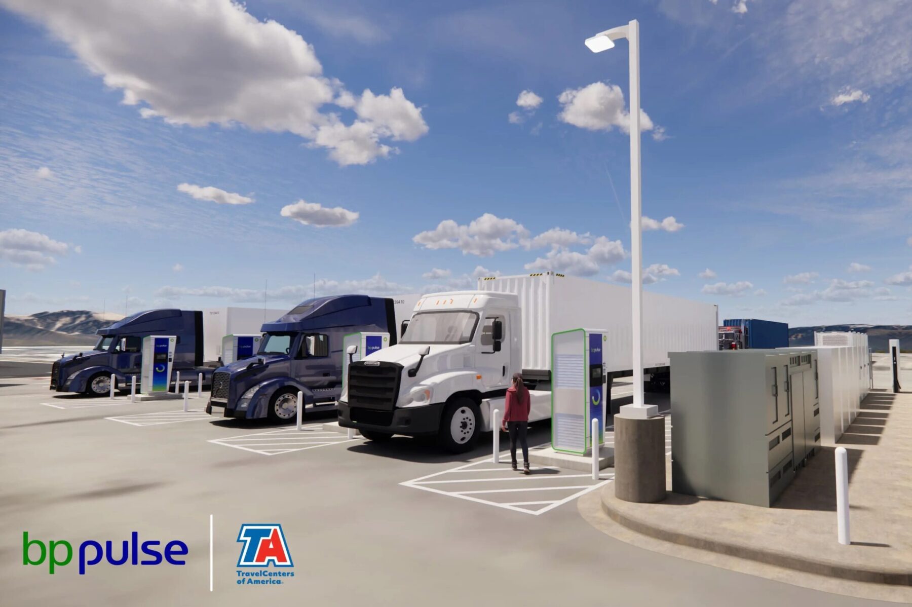 TravelCenters of America builds charging station for electric trucks in California